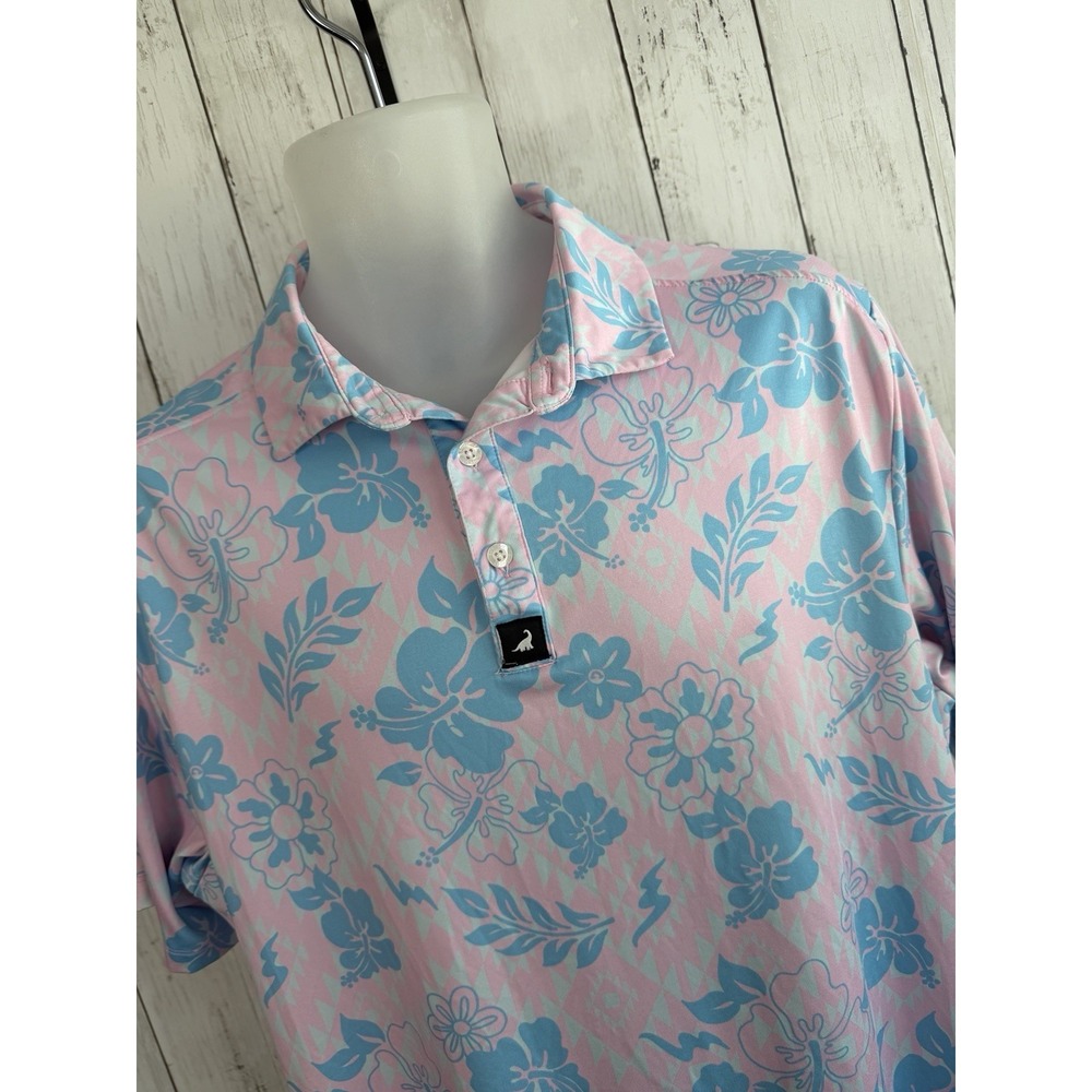 Surf Cuz Mens NEW Size L Moisture Wicking Breathable 3 Button Polo Golf Shirt